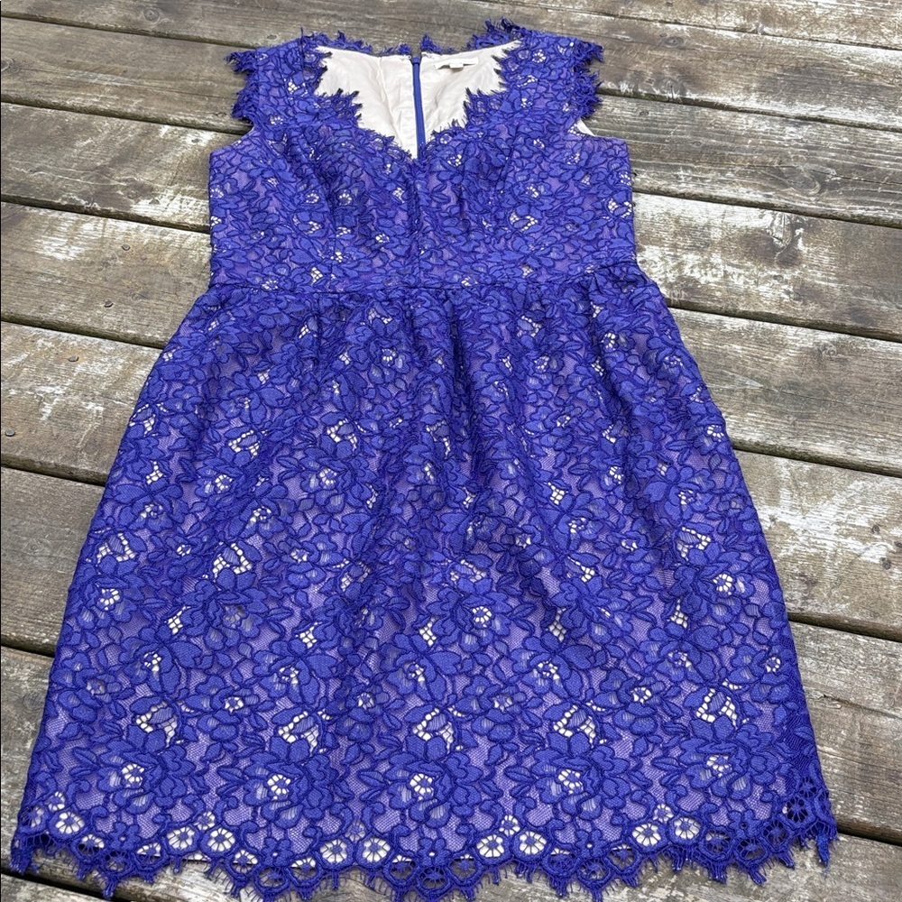 Shoshanna Purple Lace Dress size 4 - Picture 3 of 8